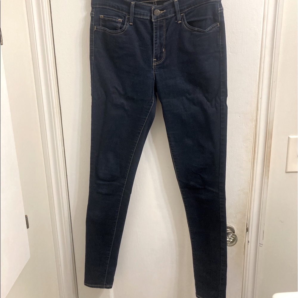 Levi 710 dark blue super skinny jeans